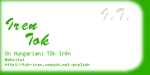iren tok business card